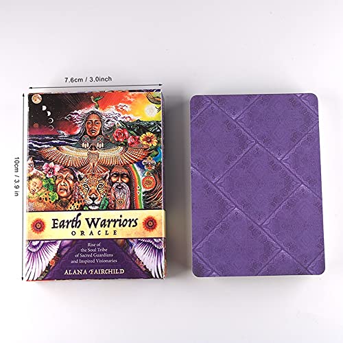 Cartas de Oráculo de Guerreros de la Tierra,Earth Warriors Oracle Cards,with Bag,Party Game
