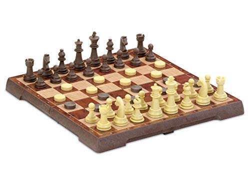 Cayro - Ajedrez y Damas magnético con piezas - Juego de observación y lógica - juego mesa - Juego tradicional (453)