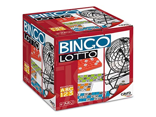 Cayro - Bingo Lotto - Juego Tradicional - Bingo con Bombo - Lotería - Juego de Mesa (300)