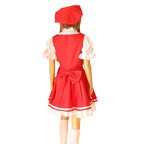 Charous Disfraz de Cosplay de Captor Sakura de Anime Card, vestido de batalla rojo utilizado para fiesta temática de festival, cosplay, Kinomoto Sakura, rosa, XL