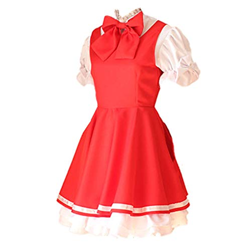 Charous Disfraz de Cosplay de Captor Sakura de Anime Card, vestido de batalla rojo utilizado para fiesta temática de festival, cosplay, Kinomoto Sakura, rosa, XL