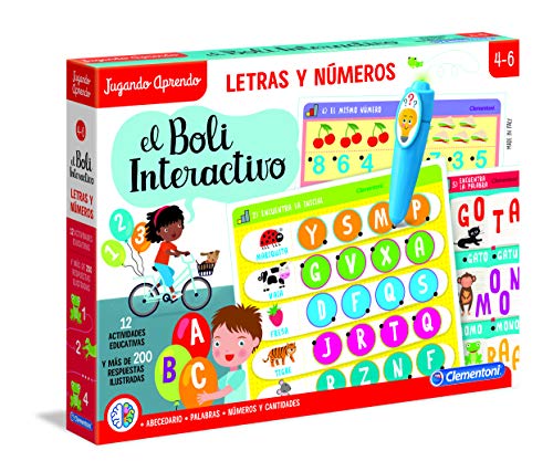 Clementoni - Boli Interactivo Letras y Números - juego educativo con boli electrónico a partir de 4 años, juguete enespañol (55319)