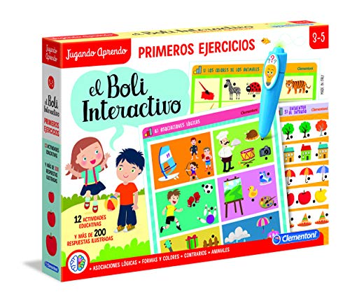 Clementoni - Boli Interactivo Primeros Ejercicios - juego educativo con boli electrónico a partir de 3 años, jugueteen español (55318)