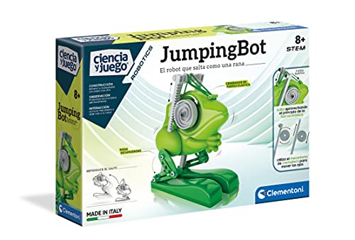 Clementoni - Jumping Bot, robot para construir, juego científico, construccciones, STEM, a partir de 8 años (55346)