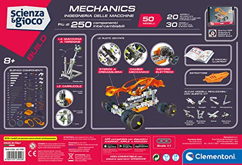 Clementoni Laboratorio di meccanica - Juguetes y kits de ciencia para niños (Ingeniería, 8 año(s), Niño/niña, Multicolor, 451 mm, 70 mm)