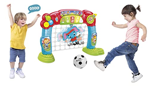 Clementoni - Nuevo cuenta goles, juguete bebé, 18 meses, portería infantil, juguete en español e inglés (61340)