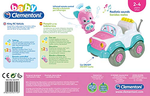 Clementoni - Pompón y su todoterreno -coche radiocontrol- juguete a partir de 2 años, juguete en español e inglés (61719)