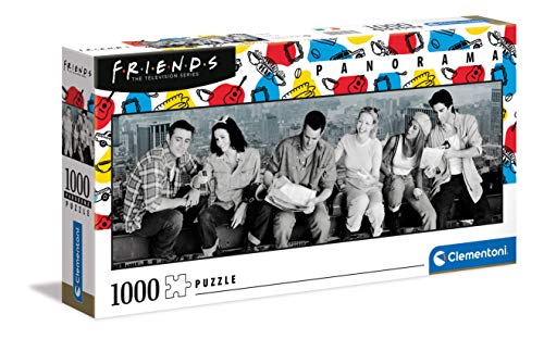 Clementoni - Puzzle de 1000 piezas Panorámico Friends, Puzzle adulto personajes (39588 )