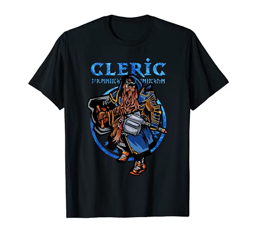 Clérigo enano Fantasía RPG Mazmorras Juego de rol Dwarf Camiseta