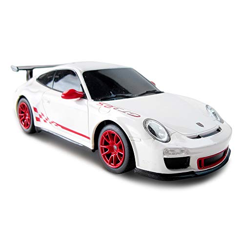 CMJ RC Cars ™ 911 Coche de control remoto con licencia oficial Coche 1:24 Escala Luces de trabajo 2.4Ghz Blanco