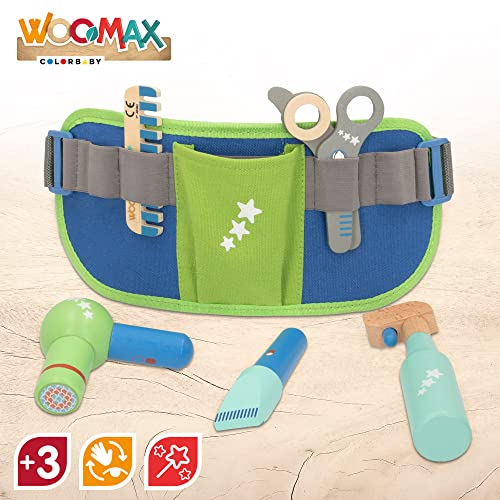 ColorBaby WOOMAX 49303 - Woomax-Set peluquería Madera +3a