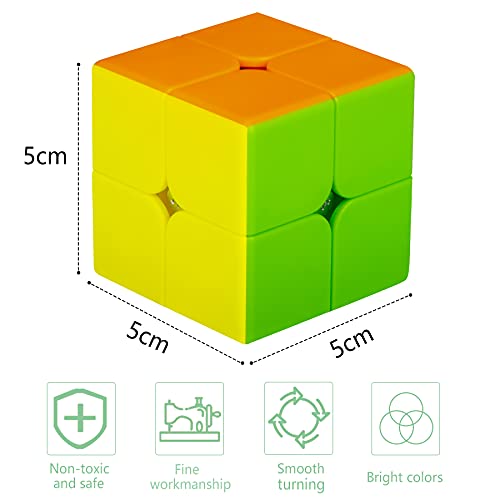 Coolzon Cubo Magico 2x2x3 Speed Puzzle Cube, Magic Cube 2x2 Stickerless 3D Puzzle Jigsaw Juguetes Educativos Regalos para Niños y Adultos