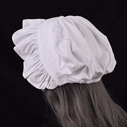 COSDREAMER Sombrero de la Pradera del Gorro de la Mafia de Las Mujeres de Las Muchachas Bonnet del Traje Colonial 100% algodón