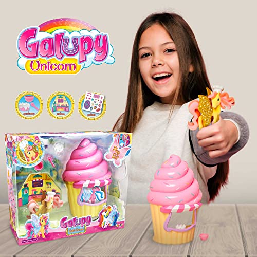 CRAZE GALUPY Cafe-Crema Kit de juego de unicornios para Niñas juguetes niños 3 años, unicornios coleccionables, cafeteria unicornios 18880