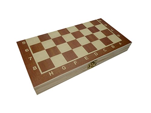 CT Tabla de juego 3 en 1 de Schach Dame Backgammon en caja plegable de madera (24 cm)
