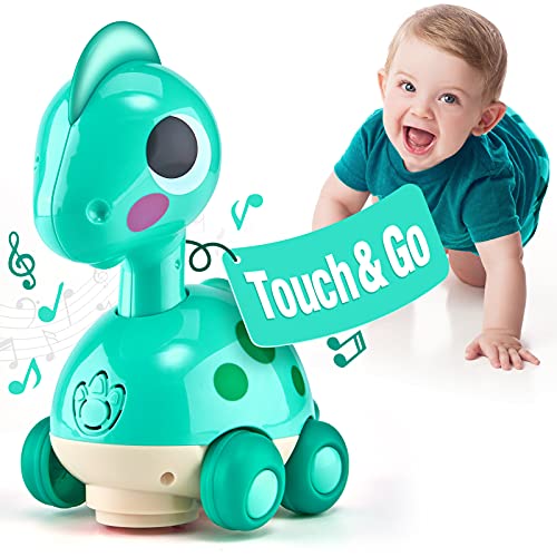 CubicFun Juguetes para Bebés Dinosaurios Juguetes Bebe 6 Meses Touch & Go Juguetes Musicales para Bebes 1 año, Juegos Educativos Regalos para Niños Niñas Pequeños de 1 2 3 años