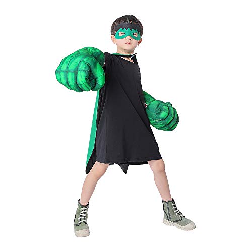 DDGOJUME Big Hulk Smash Hands, 1 par de Guantes de Boxeo Suaves de Hulk, Disfraz de Felpa de puño para niños y Adultos (Green)