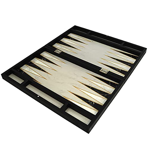 Deluxe - Juego de backgammon de madera en formato XXL (48,7 x 58 cm)