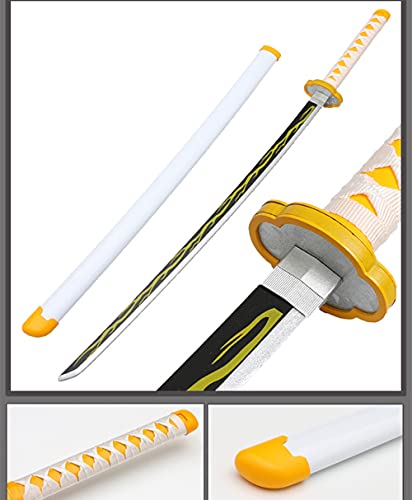 Demon Slayer Anime Samurai Ninja Espada de Madera con Vaina, Katana-Espada Arma Props Anime Roronoa Zoro Sword Toy, Anime Fans, 104cm, H