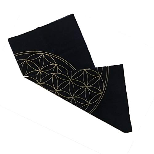 DENGHENG Tarot Card - Mantel especial con diseño de flor de la vida para adivinación de altar de tela de mesa para juego de mesa de Astrología