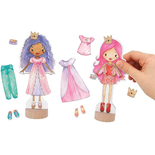 Depesche- Princess Mimi magnéticas, Juego de Dos muñecas y 35 Piezas para Vestir, a Partir de 3 años, Multicolor (8839)