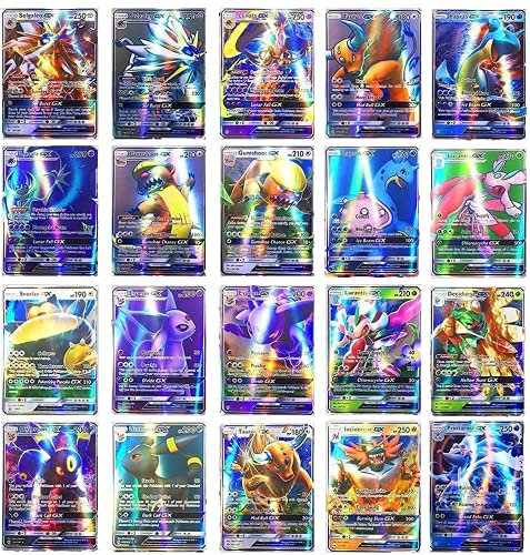 DIGZ Tarjeta Pokémon 100 GX, Pokemon Card, GX Trading Puzzle Tag Team Cards, Fun Flash Cards, Christmas Gifts & Kids Birthday Gifts