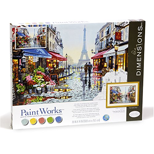 Dimensions Paintworks Dimensiones-Pinturas Paris Flower Shop-73-91651, multicolor, varias tallas