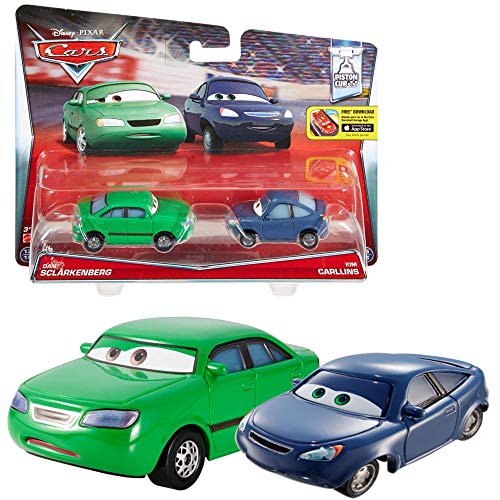 Disney Cars Cast 1:55 - Selección Modelos de Vehículos Doble Pack, Cars Doppelpacks:Dan Sclarkenberg & Kim Carllins