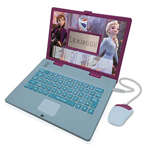 Disney Frozen 2 - Computador portátil educacional bilingue Frances/Inglês - 124 atividades para uma aprendizagem divertida e interativa - Matemática, Lógica, Música, Relógio - JC598FZi4