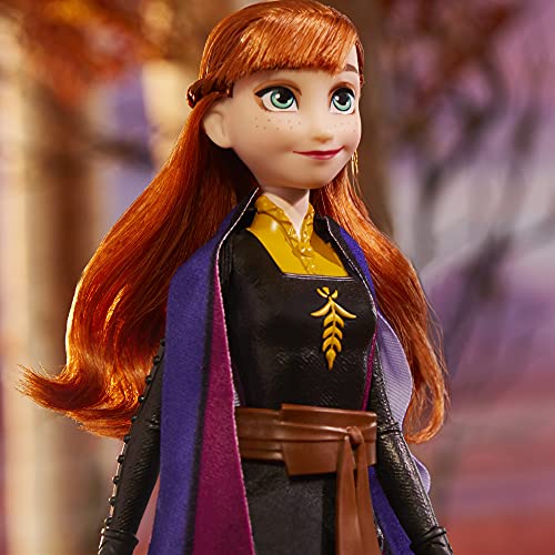 Disney Frozen 2 - Muñeca de Anna con Falda, Zapatos y Cabello Rubio y Largo - A Partir de 3 años