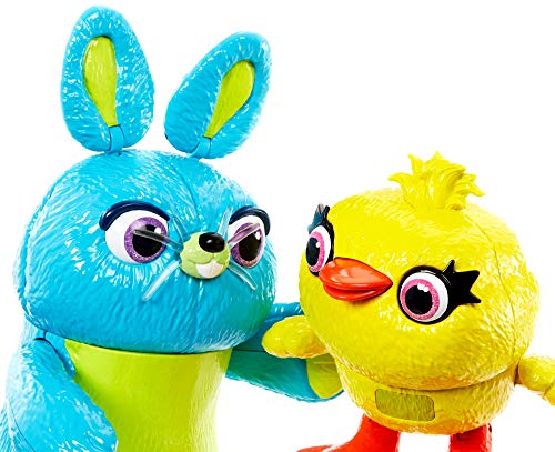 Disney Pixar Toy Story Ducky and Bunny Paquete de 2 en Escala Relativa Inspirada en la película Interactiva, Hablando, para Edades de 4 años en adelante