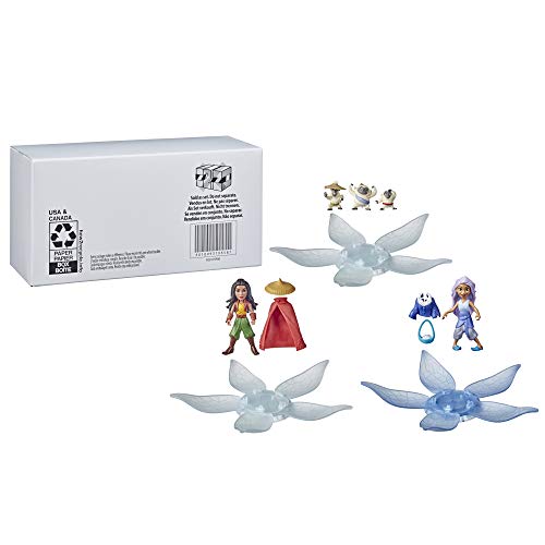 Disney Raya y el último dragón Sorpresa Caja ciega 3 Unidades, 3 muñecas y 6 Accesorios, Juguete para niños de 3 años en adelante