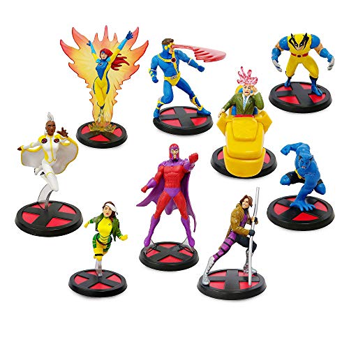 Disney Store X-Men Deluxe - Figura de juego de 9 piezas, diseño de Marvel con 9 figuras moldeadas de plástico, apto para mayores de 3 años
