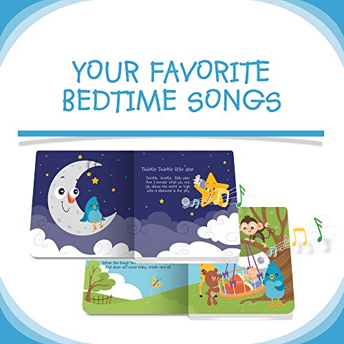 DITTY BIRD Bedtime Songs: Mi primer libro de sonido interactivo con 6 canciones para aprender inglés mientras te diviertes. Juguete educativo perfecto para bebés y niños a partir de 1 año.