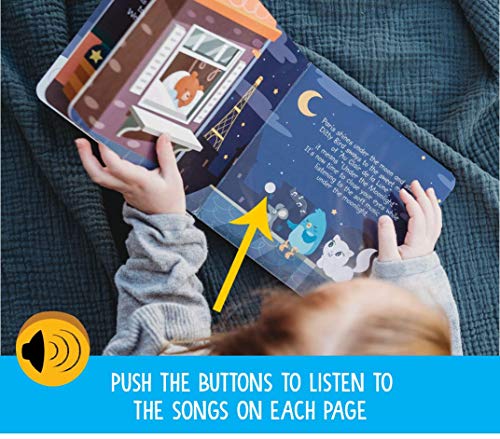 DITTY BIRD Bedtime Songs: Mi primer libro de sonido interactivo con 6 canciones para aprender inglés mientras te diviertes. Juguete educativo perfecto para bebés y niños a partir de 1 año.
