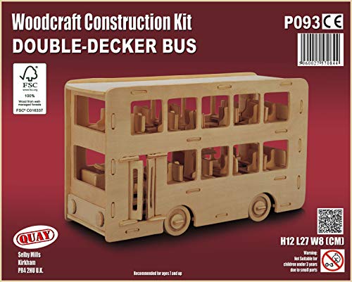 Doble Decker Bus QUAY de artesanía en Madera Kit de construcción FSC