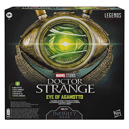 DR. STRANGE Marvel Legends Series Doctor Strange - Ojo de Agamotto - Talismán electrónico Coleccionable para Juego de rol - Edad Recomendada: 14+