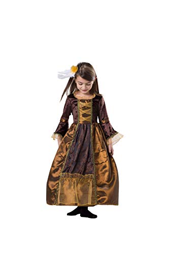 Dress Up America Traje duquesa para niñas - medieval del renacimiento del vestido - Duquesa de vestir incluye el vestido y el pelo del Pin - Brown