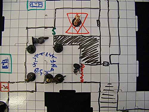 Dungeon Tiles - Alfombrilla de batalla cuadrada de 1 pulgada para juegos de rol, ideal para mazmorra y dragones y Pathfinder – D&D RPG DND Tabletop Gaming Floor Plans (9 x 10 x 10)