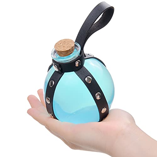 Eco-Fused Botella de Vidrio Transparente Esférica de Poción Mágica - Accesorio para Cosplay y Trajes de Hechicero o Bruja