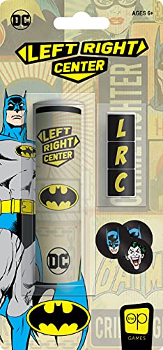 Edición de Batman del centro izquierdo derecho | Juego de dados coleccionables con tema de Batman | Licencia oficial DC Comics