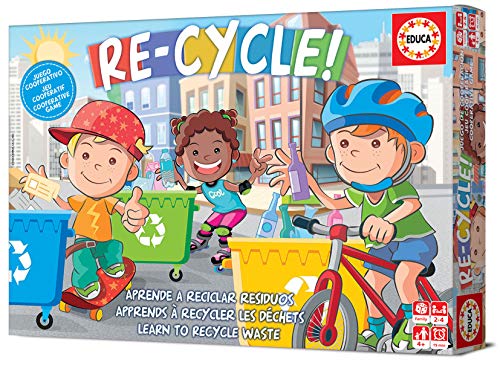 Educa -Re-Cycle! Juego de Mesa cooperativo Infantil. Aprende a Reciclar divirtiéndote con Este entretenido Juego de Mesa. A Partir de 4 años. Ref. 18852