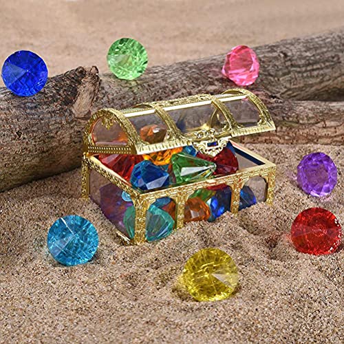 Eeauytr Juguete de piscina de gemas de buceo, 10 piezas de diamante de color juego de juguete de natación subacuático, juguete de buceo de gemas para niños para fiesta de pirata