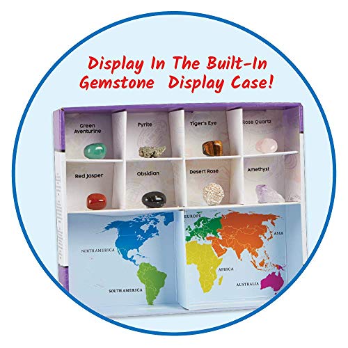 El Mundo de Las Gemas de Learning Resources, Kit de excavación para niños de Entre 8 y 12 años, Kit de Ciencias con Gemas de Verdad y guía repleta de información