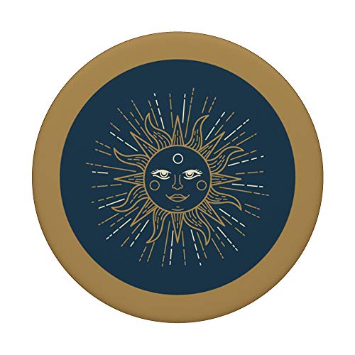 El Sol Carta de Tarot Adivinación Oculta Diseño Baphomet PopSockets PopGrip: Agarre intercambiable para Teléfonos y Tabletas