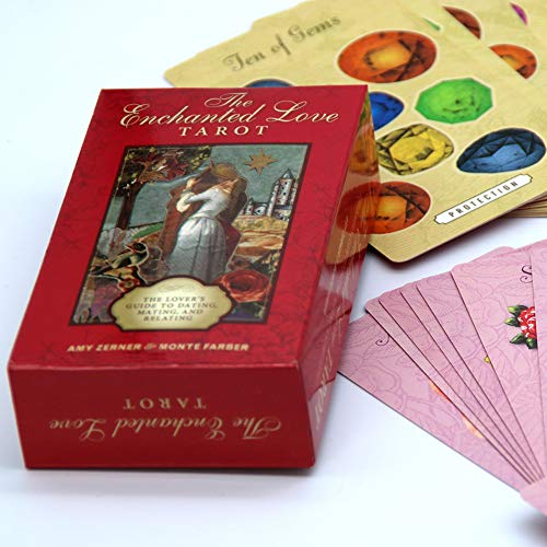 El Tarot de Amor Encantado Adecuado para reuniones Familiares, Juegos de Cartas, Tarjetas de Fiesta, guía de Entretenimiento, Tarjetas de Tarot del Destino, inglés Completo