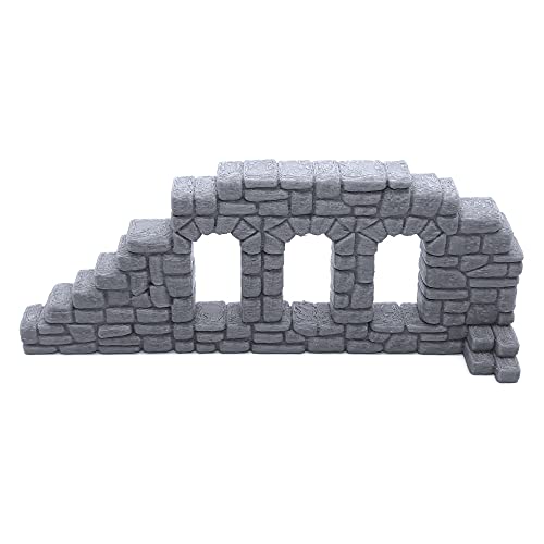 EnderToys Juego de paredes de piedra en ruinas A, paisaje de terreno para mesa de 28 mm, miniaturas Wargame, impreso en 3D y pintable