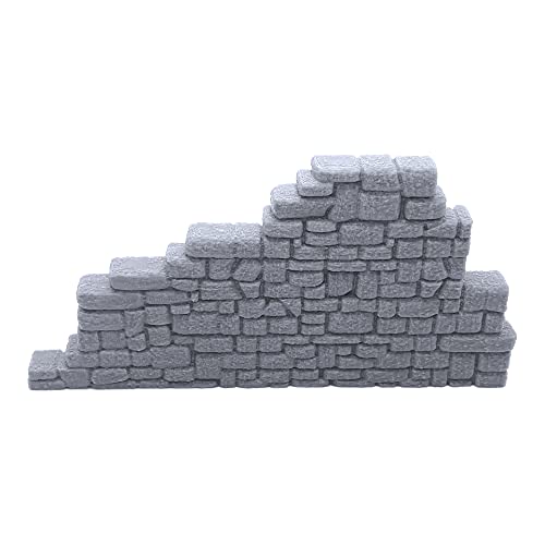EnderToys Juego de paredes de piedra en ruinas B, paisaje de terreno para mesa de 28 mm, miniaturas Wargame, impreso en 3D y pintable