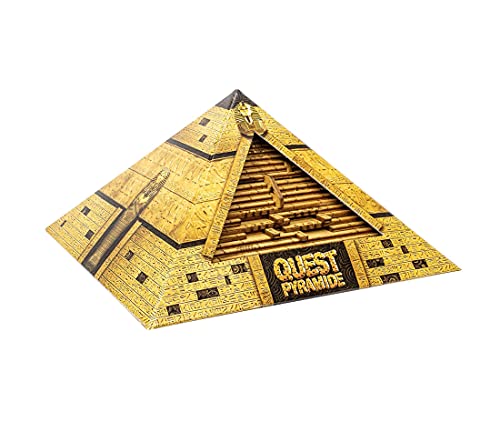 ESC Welt La pirámide Quest - Caja de Puzzle de Madera con Compartimentos Ocultos - Difícil Juego de Ingenio en 3D de Madera de Abedul Que Puede ser una Caja de Regalo Genial y Única