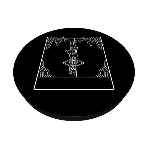 Esqueleto El Hombre Colgado Ocultismo Tarot Card Gift Men PopSockets PopGrip: Agarre intercambiable para Teléfonos y Tabletas